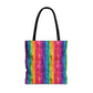 Bespattered Facade Rainbow Stripes Eco-Friendly Carryall Tote Bag