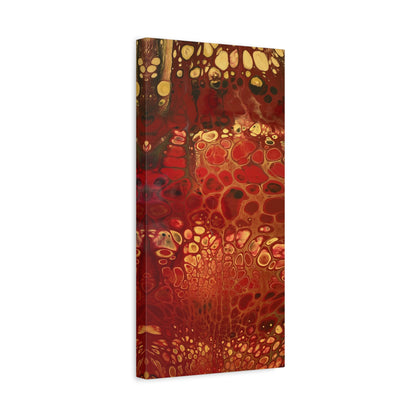 Bespattered Facade Fluid Art Abstract Painting Stretched Matte Canvas Art Prints | Multiple Sizes