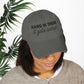 Bespattered Facade "Hang in There" Black Embroidered Distressed Cap