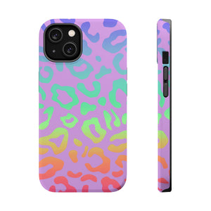 Bespattered Facade Rainbow Leopard MagSafe Tough Case