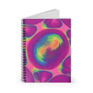 Bespattered Facade Neon Hurricane Spiral Notebook - Lined Pages