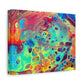 Bespattered Facade Rainbow Rings Stretched Matte Canvas Art Prints | Multiple Sizes