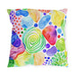 Bespattered Facade Rainbow Abstract UV-Resistant Outdoor Pillows | 4 Sizes