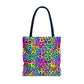Bespattered Facade Candy Coated Neon Leopard Eco-Friendly Carryall Tote Bag