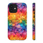 Bespattered Facade Rainbow Ink Circles Tough Case