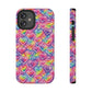 Bespattered Facade Rainbow Graffiti Hearts Impact-Resistant Case