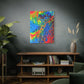 Bespattered Facade Fluid Art Abstract Painting Stretched Matte Canvas Art Prints | Multiple Sizes
