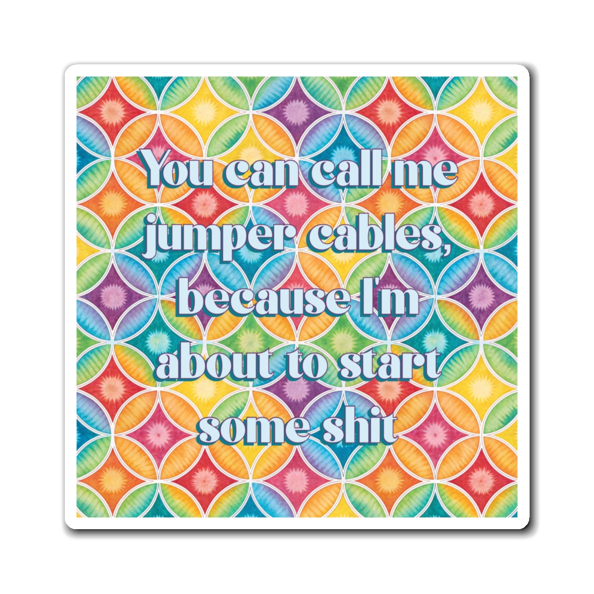 Bespattered Facade "Jumper Cables" Refrigerator Magnet
