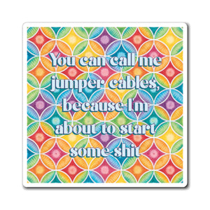 Bespattered Facade "Jumper Cables" Refrigerator Magnet