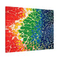 Bespattered Facade Rainbow Seaside Stretched Matte Canvas Art Prints | Multiple Sizes