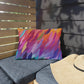 Bespattered Facade Rainbow Feathers UV-Resistant Outdoor Pillows | 4 Sizes