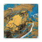 Bespattered Facade Fluid Art Abstract Painting Stretched Matte Canvas Art Prints | Multiple Sizes