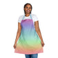 Bespattered Facade Gentle Rainbow Tie-Back Canvas Apron