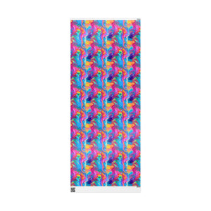 Bespattered Facade Rainbow Flow Wrapping Paper | Three Sizes | Glossy or Matte