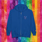 Bespattered Facade Protect the Dolls LGBTQ+ Pride Trans Support Embroidered Full-Zip Hoodie