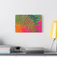 Bespattered Facade Neon Puddle Stretched Matte Canvas Art Prints | Multiple Sizes
