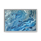 Bespattered Facade Blue Marble Framed Canvas Art Print | 3 Frame Colors | Multiple Sizes