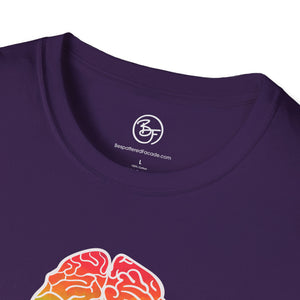 Bespattered Facade Rainbow Brain Unisex Softstyle T-Shirt