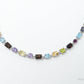Vintage Multi Stone Sterling Silver Necklace