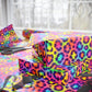 Bespattered Facade Rainbow Leopard Wrapping Paper | Three Sizes | Glossy or Matte