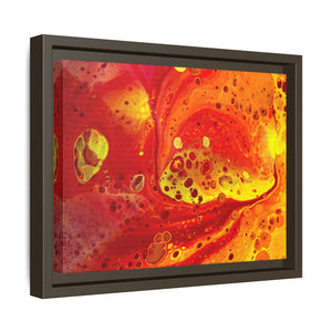 Bespattered Facade Flamin' Hot Framed Canvas Art Print | 3 Frame Colors | Multiple Sizes