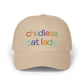 Childless Cat Lady Rainbow Embroidered Classic Cap (10 Hat Colors)