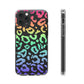 Bespattered Facade Bright Rainbow Leopard Clear Case