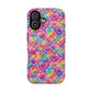 Bespattered Facade Rainbow Graffiti Hearts Impact-Resistant Case