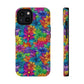 Bespattered Facade Bright Rainbow Flowers Impact-Resistant Case