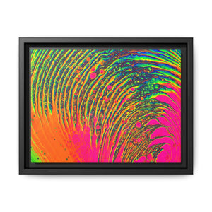 Bespattered Facade Neon Puddle Framed Canvas Art Print | 3 Frame Colors | Multiple Sizes