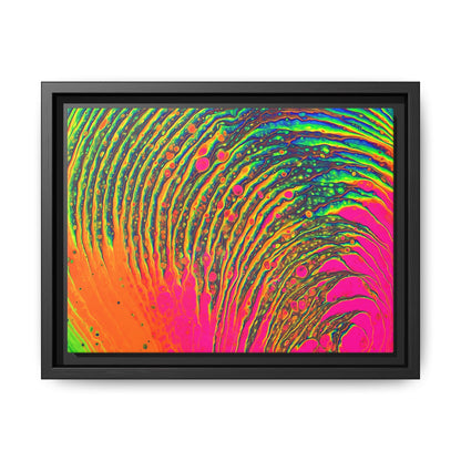 Bespattered Facade Neon Puddle Framed Canvas Art Print | 3 Frame Colors | Multiple Sizes