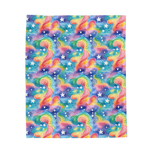 Bespattered Facade Rainbow Skies Velveteen Plush Blanket | 3 Sizes
