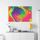 Bespattered Facade Fluid Art Abstract Painting Stretched Matte Canvas Art Prints | Multiple Sizes