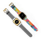 Bespattered Facade Bold Florals Faux-Leather Smart Watch Band