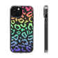 Bespattered Facade Bright Rainbow Leopard Clear Case