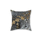 Bespattered Facade You're Golden Faux Suede Square Throw Pillow | 4 Sizes