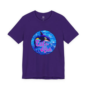 "Eat the Rich” Rainbow Orca Bella Canvas Unisex Jersey Short Sleeve Tee T-Shirt