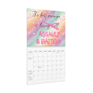 2027 Bespattered Facade Semi-Motivational Wall Calendar (14" x 11.5")