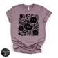 Black Flowers Tee | Dark Floral Graphic T-Shirt