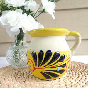 Handmade Mexican Clay Mug (Jarrito Style)