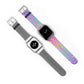 Bespattered Facade Rainbow Leopard Faux-Leather Smart Watch Band