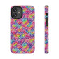 Bespattered Facade Rainbow Graffiti Hearts Impact-Resistant Case