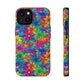 Bespattered Facade Bright Rainbow Flowers Impact-Resistant Case