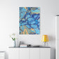 Bespattered Facade Fluid Art Abstract Painting Stretched Matte Canvas Art Prints | Multiple Sizes