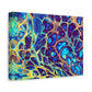 Bespattered Facade Fluid Art Abstract Painting Stretched Matte Canvas Art Prints | Multiple Sizes
