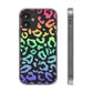 Bespattered Facade Bright Rainbow Leopard Clear Case