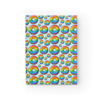 Bespattered Facade Rainbow Sprinkle Donut Notebook - Unlined (Blank) Pages