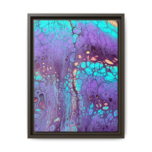 Bespattered Facade Fluid Art Abstract Painting Framed Canvas Art Print | 4 Frame Colors | Multiple Sizes