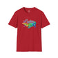 Bespattered Facade "Later Gator" Rainbow Alligator Unisex Softstyle T-Shirt
