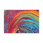 Bespattered Facade Rainbow Rings Stretched Matte Canvas Art Prints | Multiple Sizes